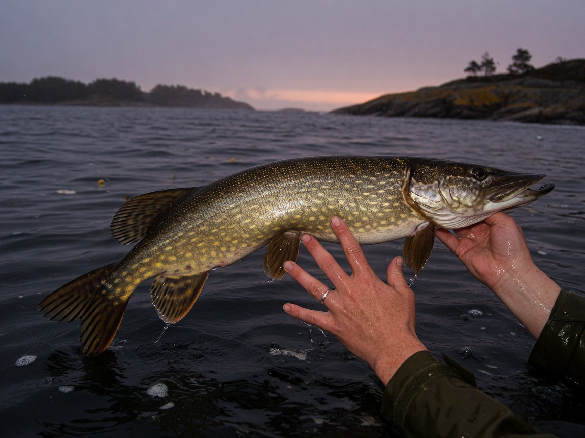 Gäddfiske i skärgård