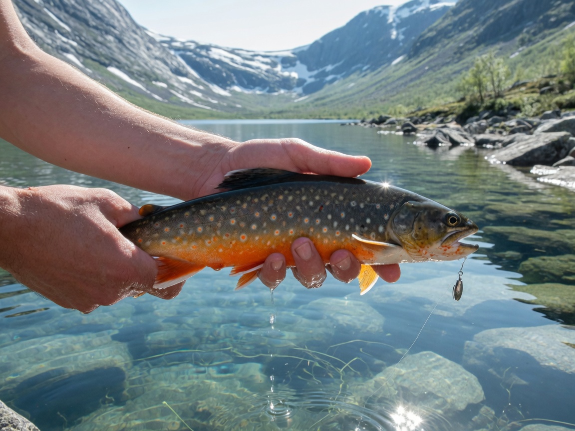 Fjällröding i fjällmiljö